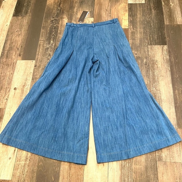 Palmer Harding Blue Denim Wide Leg Gratitude Trousers Size 12 NWT - Picture 12 of 12